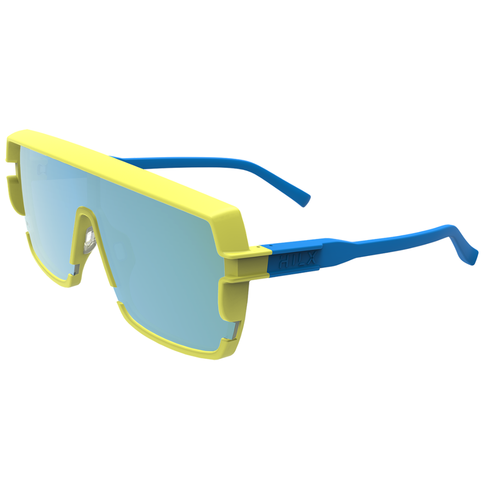 Спортивные очки HILX Youngblood Matte Yellow Blue / Light Blue Lens