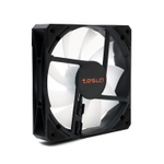 Вентилятор TESLA RGB120-LB, 120мм, 1200rpm, 3-pin+Molex, черный-белый/FRGB, 38CFM, 21дБ, антивибропрокладки (TSL-120-LB)