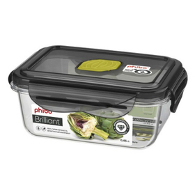 Контейнер для продуктов прямоуг. 0,45 л. 13*10*5 см. герметичный с клапаном "Бриллиант"