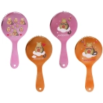 Расческа массажная зеркальная «Animals», котоавокадики, микс 4 цвета, 10*22 см (блистер Ultramarine)