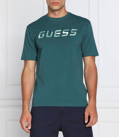 футболка gareth GUESS ACTIVE - темно-зеленый(Z2YI09 J1311)