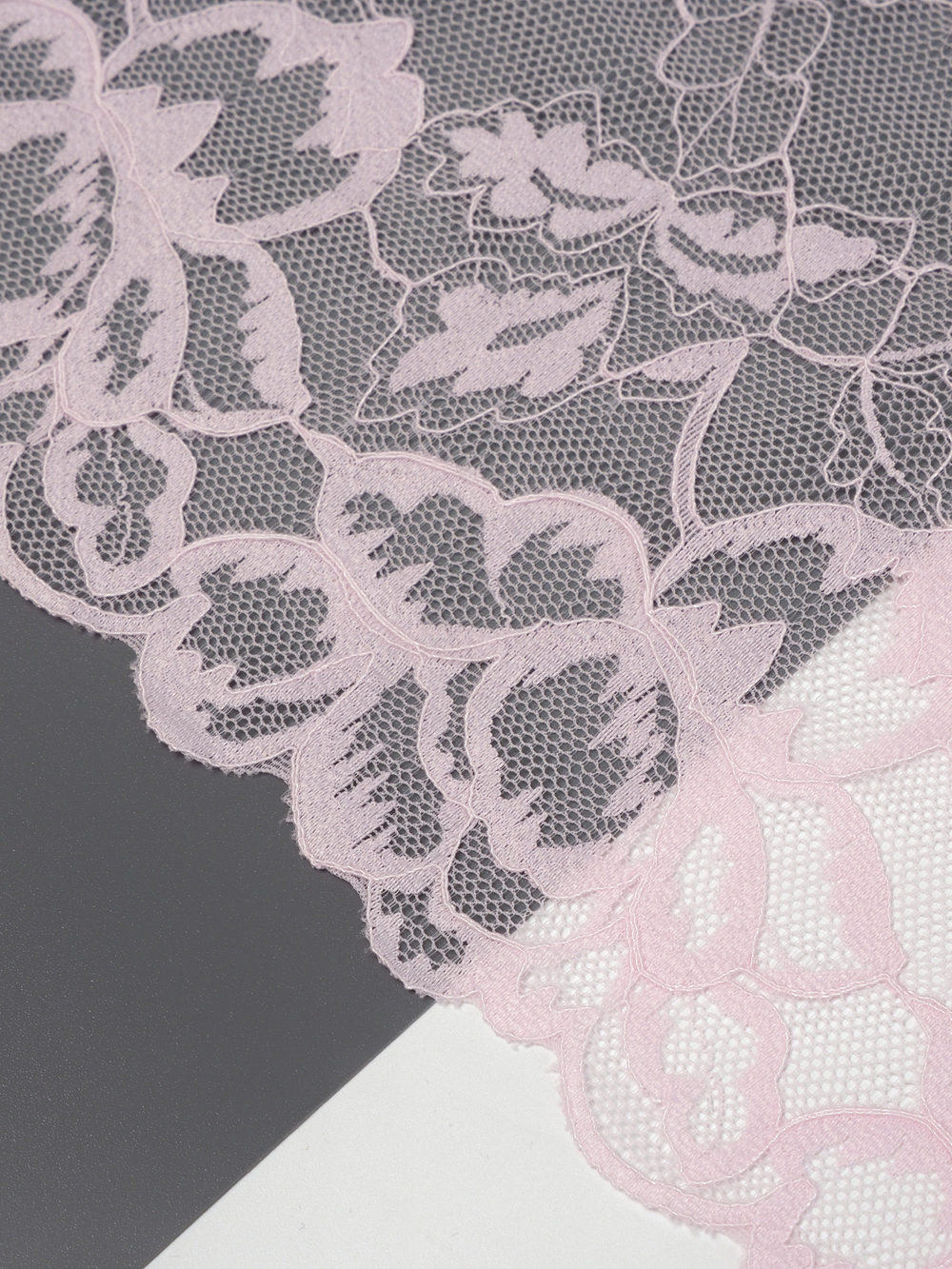 Эластичное кружево для белья нежно-розовое ширина 22 см