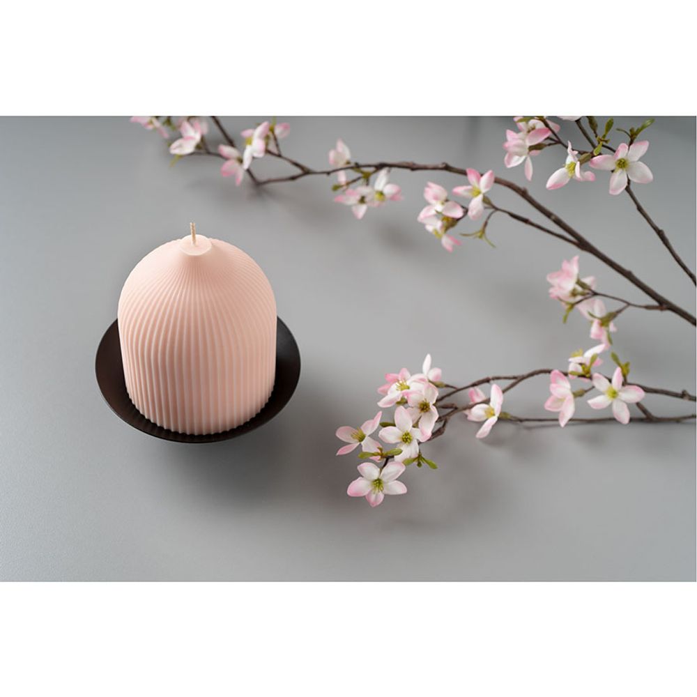 Свеча декоративная бежево-розового цвета из коллекции Edge, 10,5 см