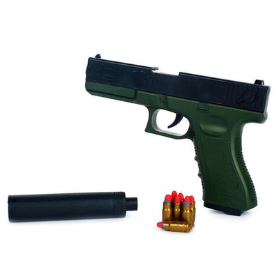 Пистолет с мягк.пулями, коробка 998-21