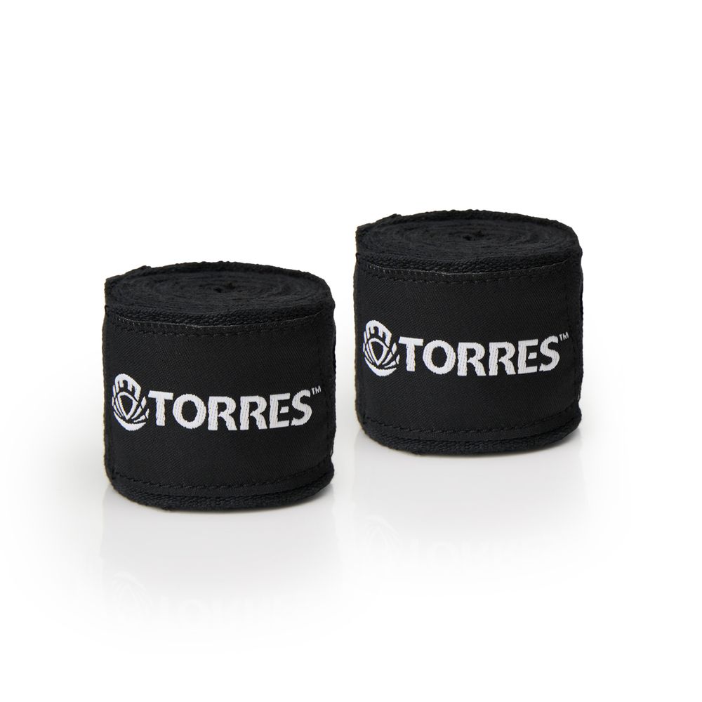 Бинт боксерский TORRES, PRL619015BL, дл. 3,5 м, шир. 5,5 см, 1 пара, хлопок, черный