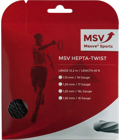 Теннисные струны MSV Hepta Twist (12 m) - anthracite
