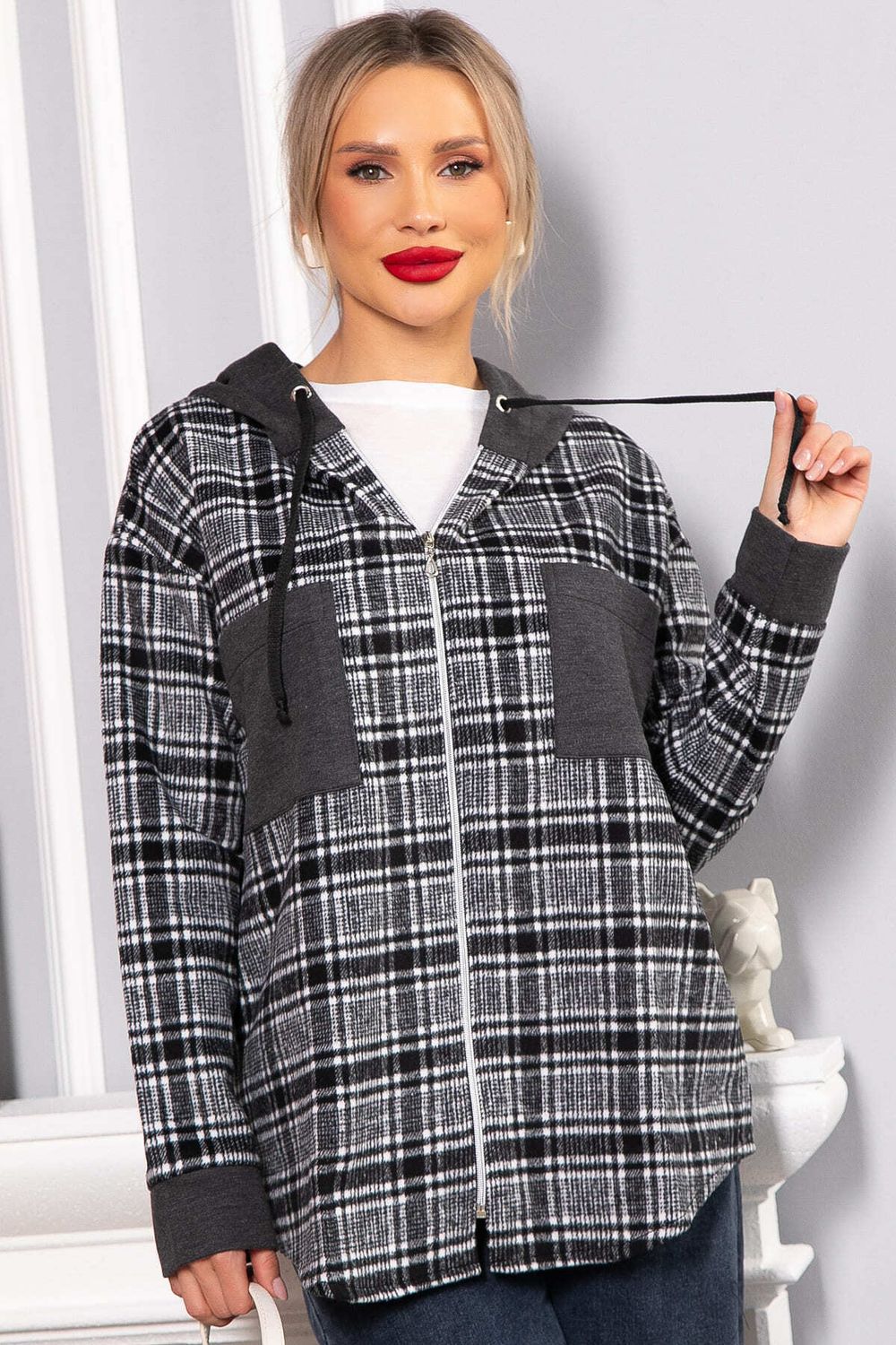 Рубашка с капюшоном Стокгольм (серая) Б14593-50М LT Collection