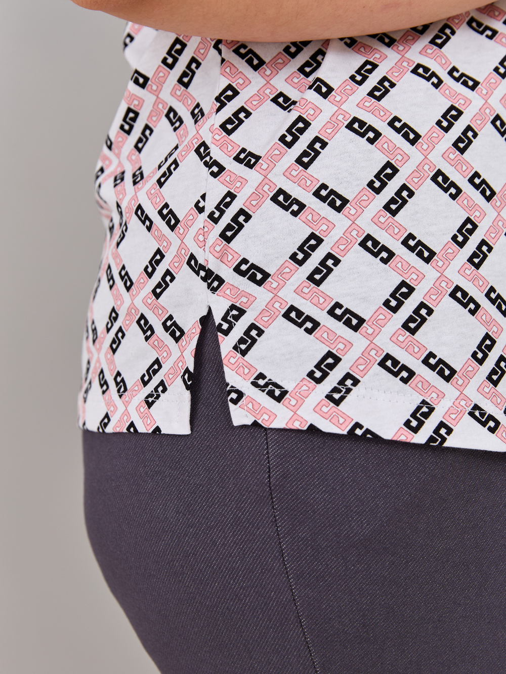 Блузка БЛ-122/орнамент-розовый