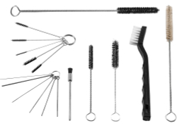 AS-0049 Комплект щеток мастер для чистки покрасочного пистолета "Краскопульта", 17 предметов