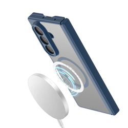 Усиленный чехол синего цвета с MagSafe для Samsung Galaxy Z Fold 7, серия Expn Series Magnetic от Dux Ducis