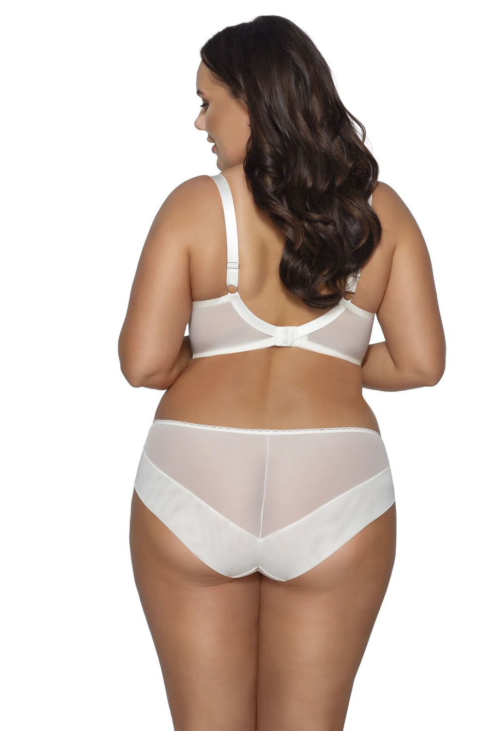 Кремовый бюстгальтер Novato с чашкой +size на тонком поролоне (Размер: 95H) (Цвет: кремовый)