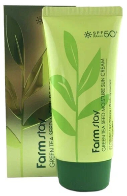 Солнцезащитный крем с семенами зелен.чая Farmstay SPF50 Green Tea Seed Moisture Sun Cream SPF50+ PA+++ 70 мл.