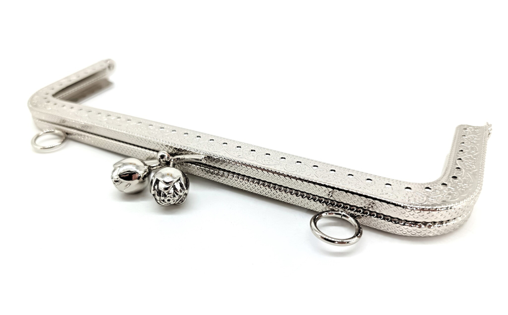 Застежка-фермуар пришивная, р. 18х8 см, серебро