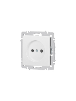 Розетка 1-м СП Accent 6-201-01 16А IP20 250В 2Р AL/CU бел. Intro Б0063653