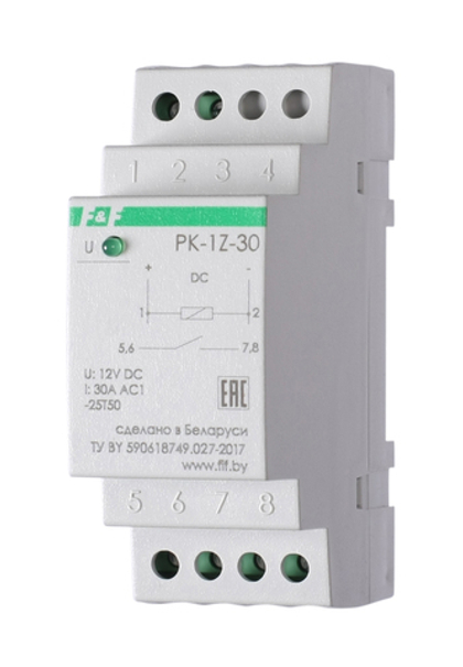 Реле промежуточное (электромагнитное) РК-1Z-30-12 12В DC 30А 1Z IP20
