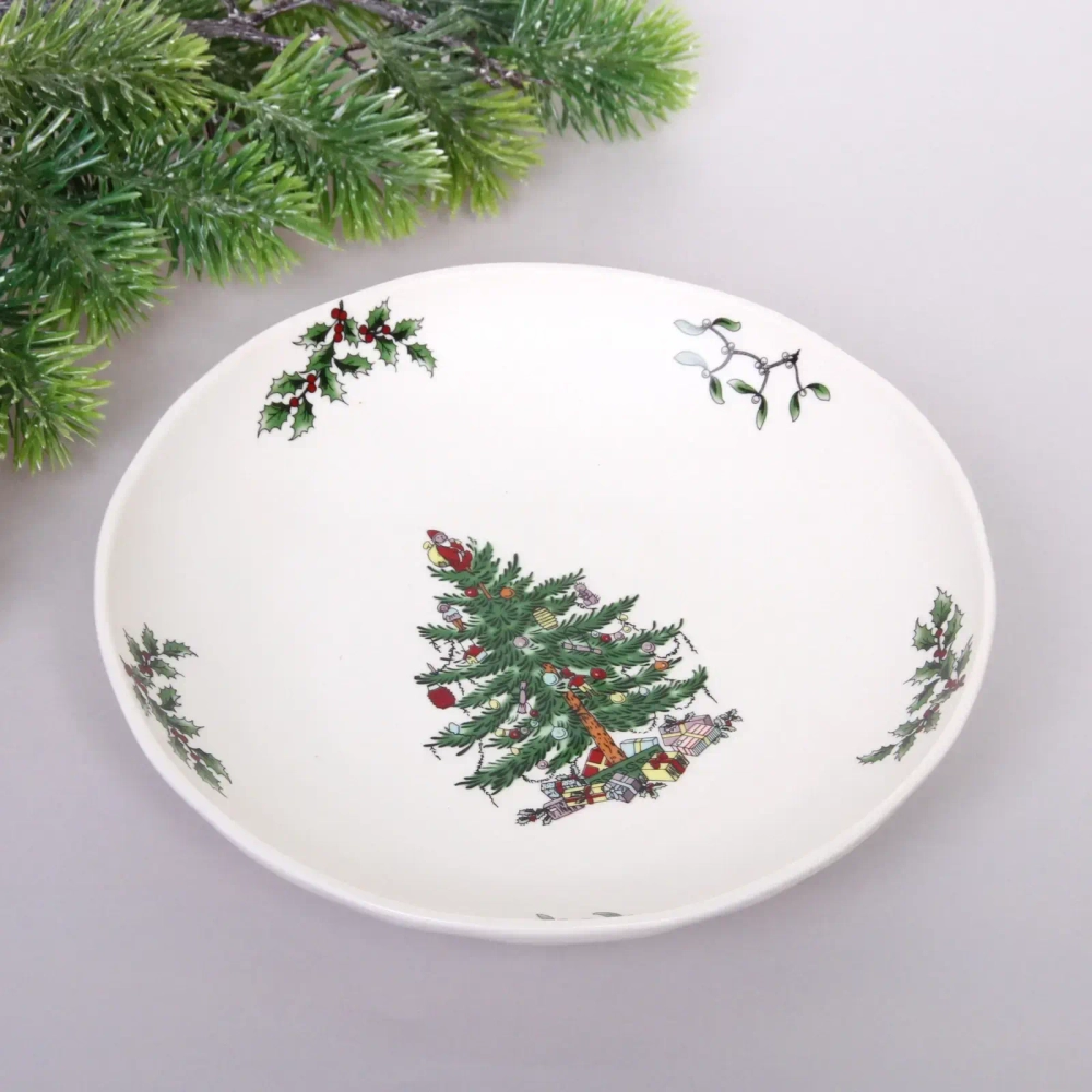 Тарелка керамическая «Ёлочка» 20,5*4,5см глубокая