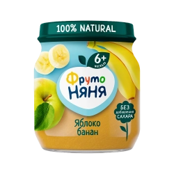 Фрутоняня пюре фруктовое Яблоко банан 100г с 6 месяцев