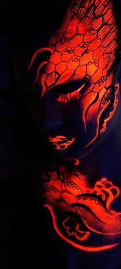 Декоративный гель для лица, волос и тела Color Gel Red Neon