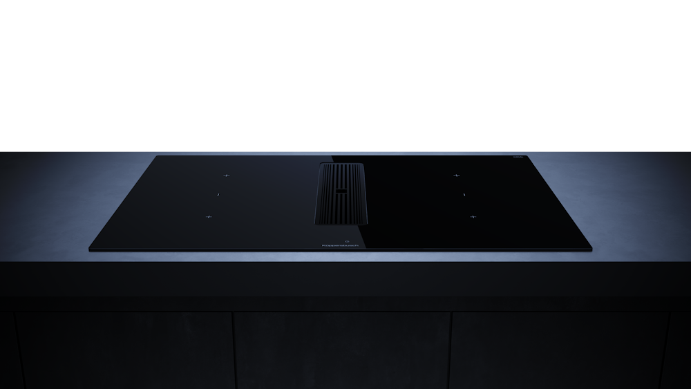 Индукционная варочная панель с вытяжкой Kuppersbusch KMI 8350.0 SR Black Velvet