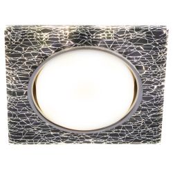 Светильник встраиваемый cо светодиодной подсветкой ЭРА DK LD50 WH/BK под лампу GX53 белый/черный