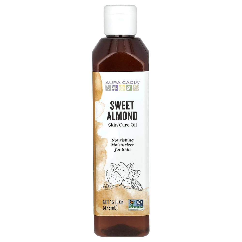 Aura Cacia, Масло для ухода за кожей, сладкий миндаль, 473 мл (16 жидк. унц.)