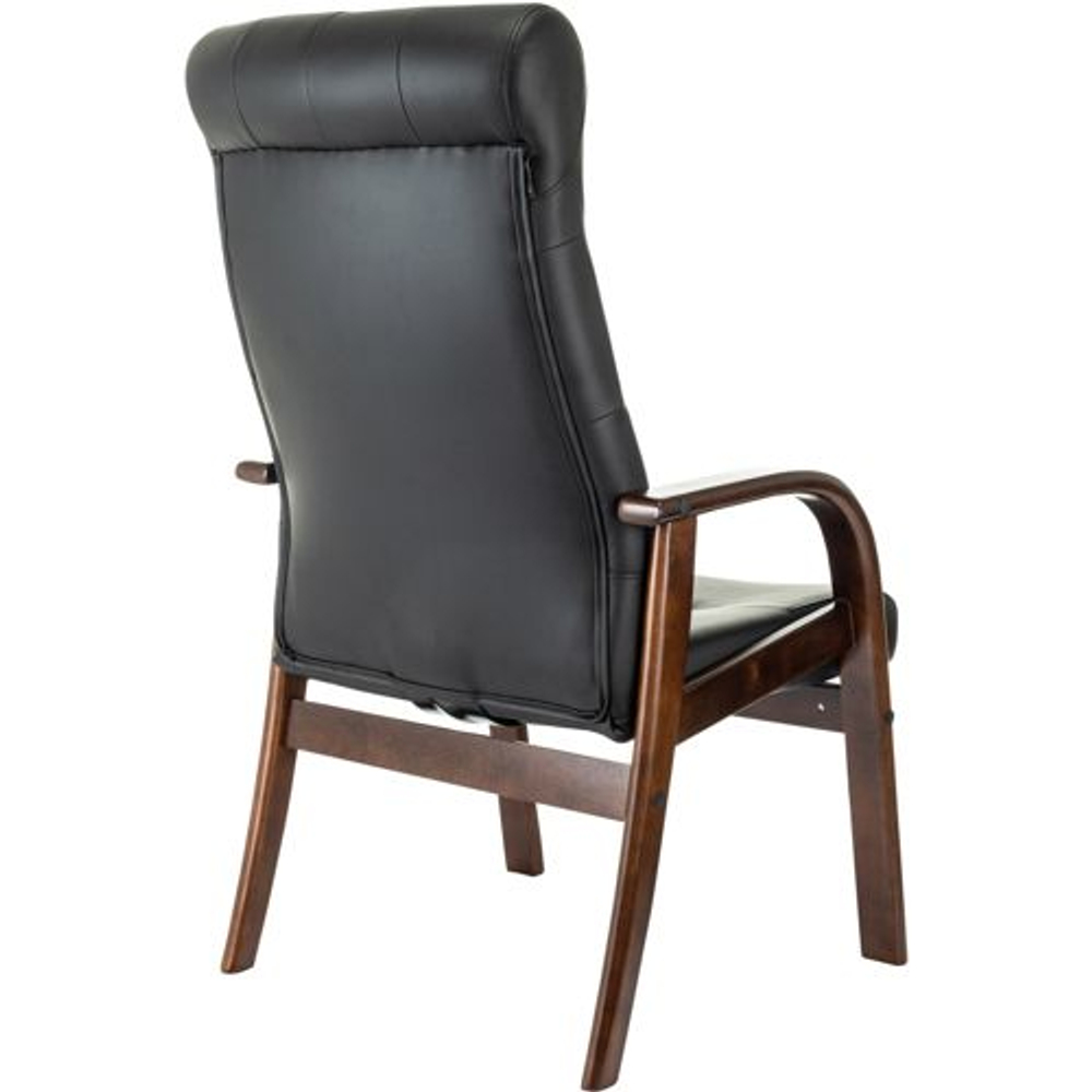 Кресло для посетителей Бюрократ T-9928WALNUT-CF, кожа, Зеленый