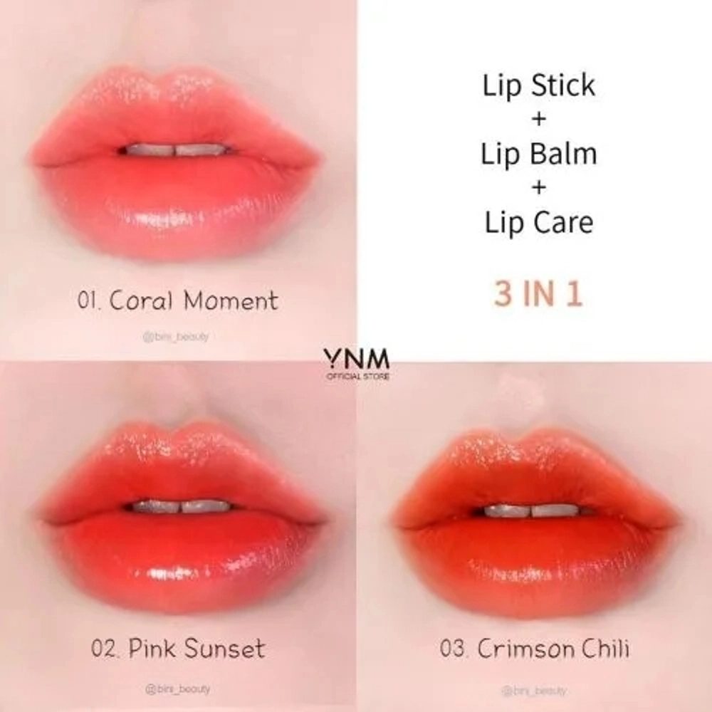 YNM Тающий тинт - бальзам для губ (розовый)  Candy Pop Glow Melting Balm (Pink Sunset) 3 г