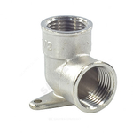 Угольник латунь никель установочный Ду 15 (1/2") 2 отверстия ВР/ВР SantechSystems