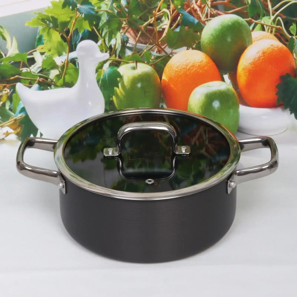 Кастрюля «ENERGY» 3,3 л, стеклянная крышка