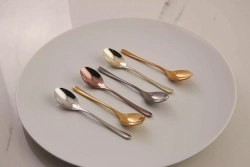 Sambonet - Набор из 6 ложек для эспрессо Taste PVD Antique Champagne / артикул   52553PA7  / GTIN 8014808355004