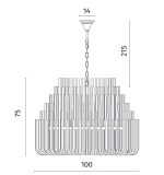 Подвесная люстра Divinare BIANCA 6043/02 LM-26