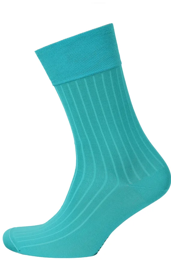 Мужские носки Premium "в рубчик" Морская волна