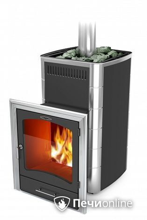 Дровяная банная печь TMF Калина II Inox БСЭ антрацит НВ ПРН
