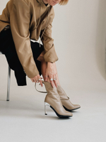 Ботильоны с замком GLAM BEIGE