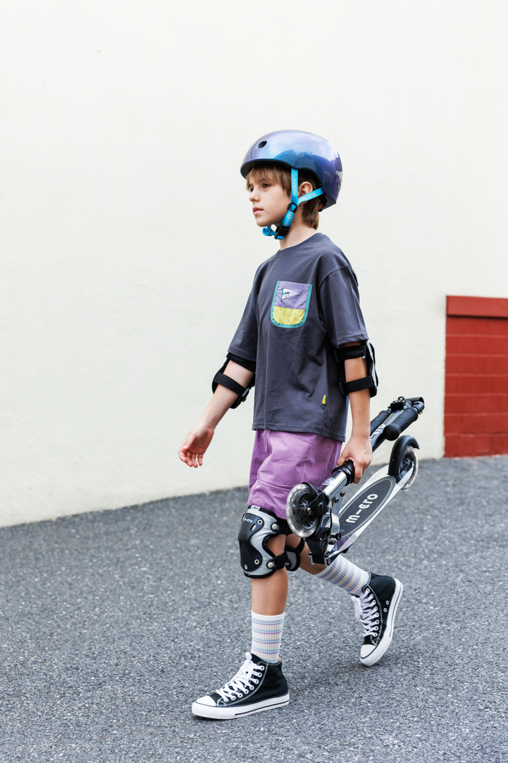 Шлем Micro - Неохром синий (M) BOX