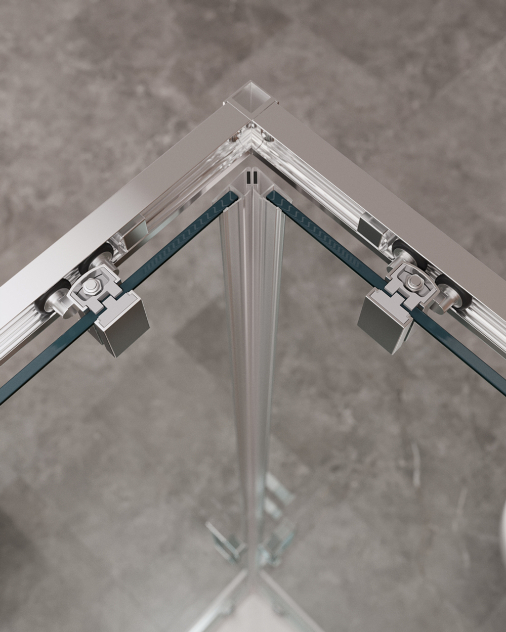 Душевой уголок Cezares MOLVENO-AH-22-110/100-C-Cr-IV, 110х100х195, профиль хром, стекло прозрачное