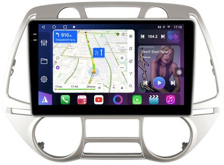 Магнитола для Hyundai i20 2009-2012 (климат) - FarCar BM3244M-2K монитор 9.5" 2K QLED на Android 14, TS10, 4+32Гб, CarPlay, 4G SIM-слот