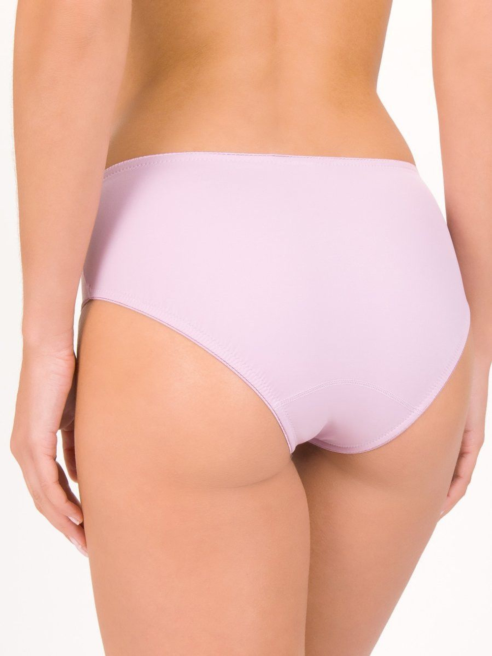 Нежно-сиреневые высокие трусики-слипы в горошек (Размер: 50) (Цвет: сиреневый)