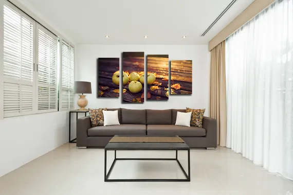 Модульная картина "Осенние яблоки"