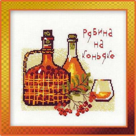 "Рябина на коньяке"-1029 вышивка