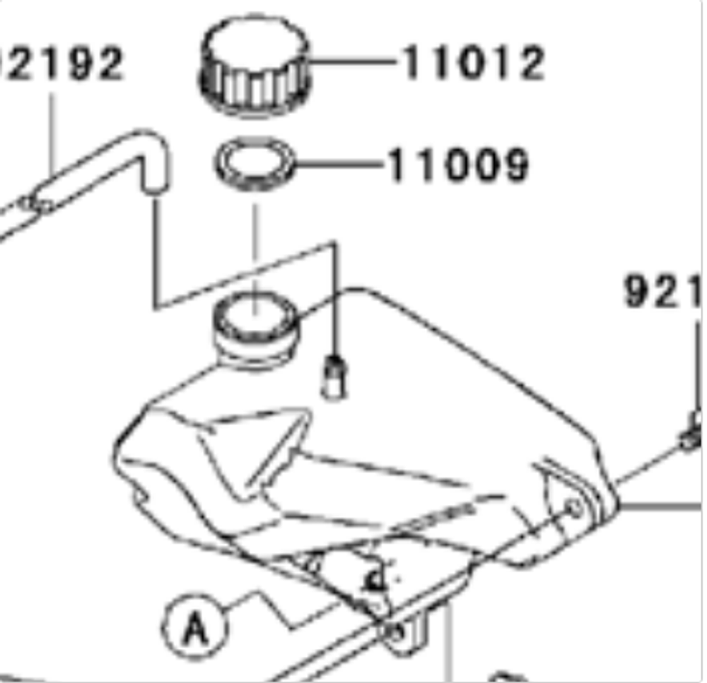 43078-0053. RESERVOIR. Reserve tank for Kawasaki ER-6F NINJA650 2009-2011