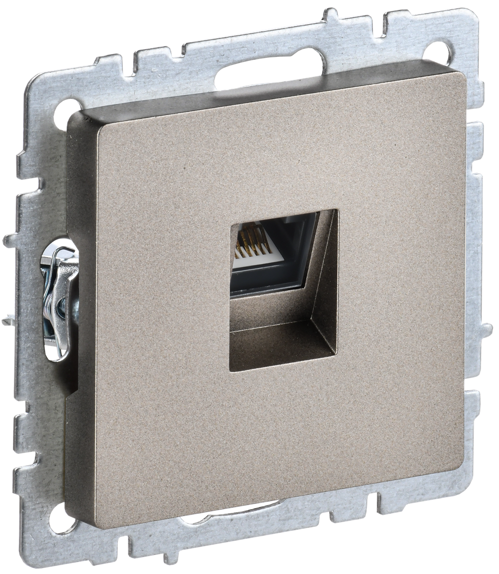 BRITE Розетка компьютерная RJ45 кат.6 РК11-БрШ шампань IEK