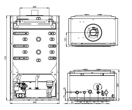 Котёл газовый Navien Heatluxe NGB210 13K (двухконтурный - турбированный - настенный)