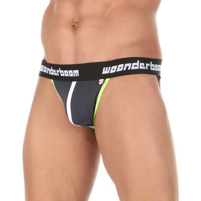 Темно-серые сексуальные трусы-джоки с контрастной окантовкой (Размер: L) (Цвет: темно-серый)