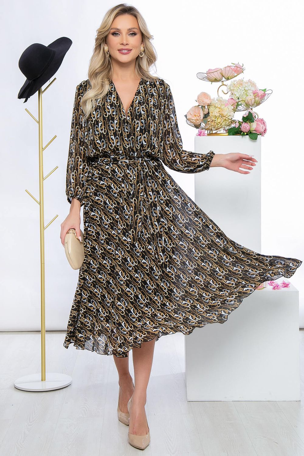 Платье "Леди Шик" (беж) П5478 LT Collection