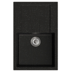 Мойка ML-GM31 КОМФОРТ с крылом, черная (308), 770*500*190мм