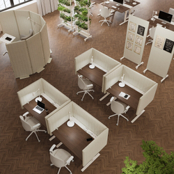 IKEA MITTZON  (ИКЕА МИТТЗОН)  -  Акустический настольный экран, бежевый с пушечным напылением, 125x72 см