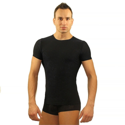 Мужская футболка черная с синими блестящими вкраплениями Romeo Rossi Black Polar RR00515