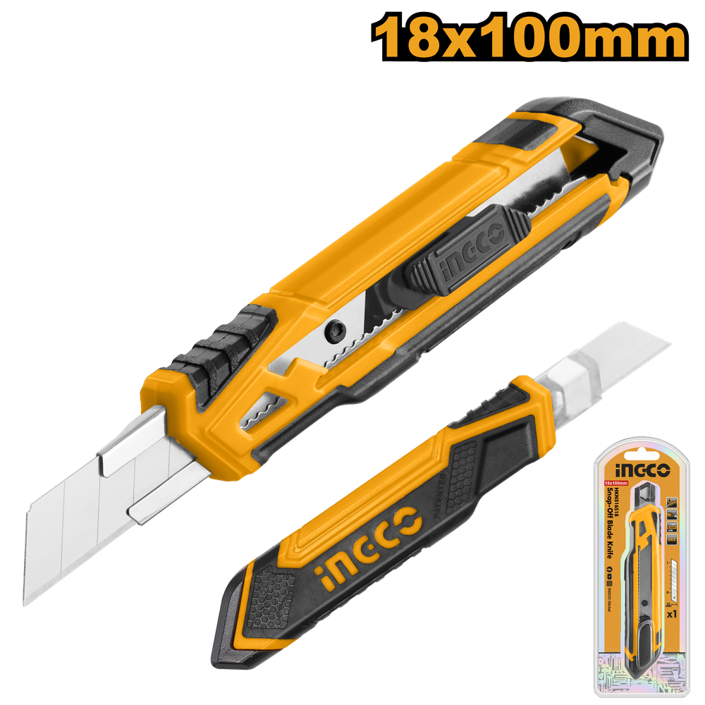 Нож канцелярский INGCO HKNS16518 18*100 мм