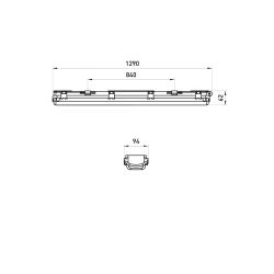 Светильник ЭРА SPP-102-0-002-120 IP65 под 2 светодиодные лампы T8 G13 2x1200 поликарбонат | Линейные IP65 под лампу T8 LED